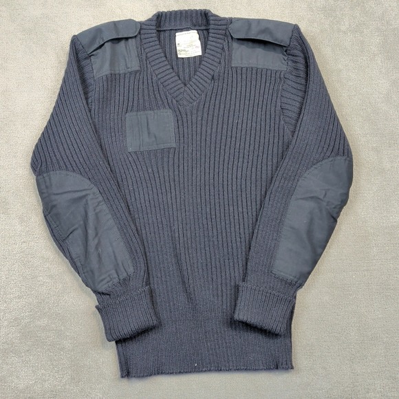 Vintage Brigade Quartermasters Woolly Pully Sweater Mens 46 Navy Wool England — photo 2
